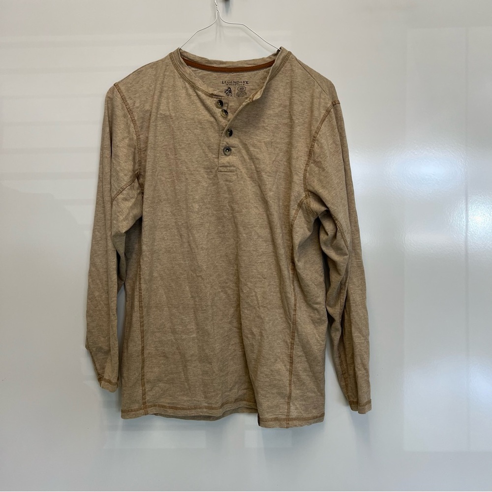 NEW Legendary Whitetails Men's Maverick Slub Henley in Brown Size M